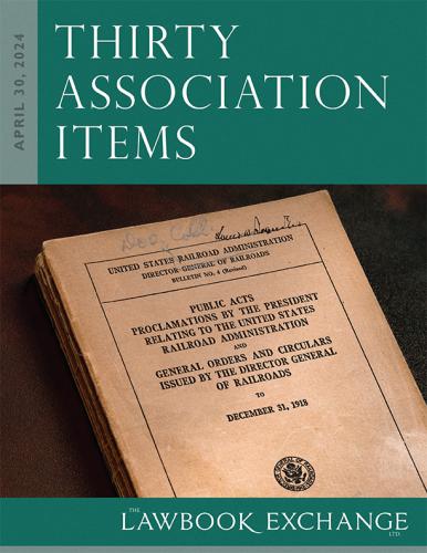 Lawbook Exchange Ltd.  Thirty Association Items