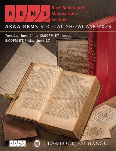 Lawbook Exchange Ltd. ABAA RBMS Virtual Showcase 2025