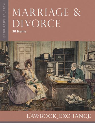 Lawbook Exchange Ltd.  Marriage & Divorce - 30 Items
