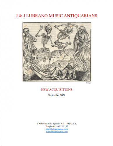 J & J Lubrano Music.  New Acquisitions September 2024