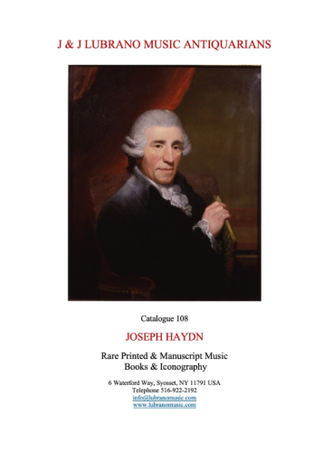 J & J Lubrano Music. Catalogue 108 Joseph Haydn