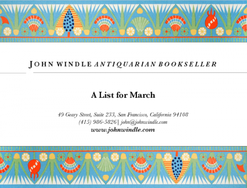 John Windle. A List for March