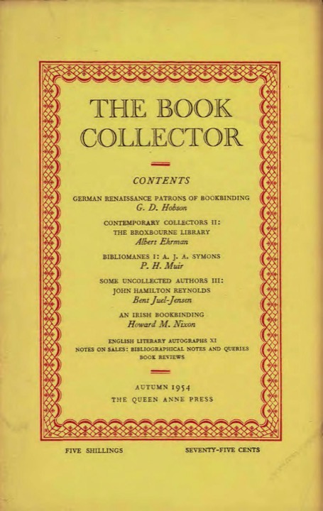 The Book Collector Front Cover The Book Collector front cover image
