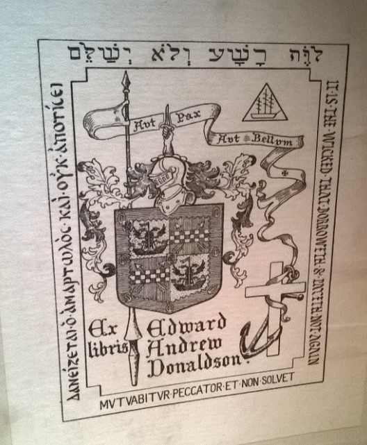 Edward Andrew Donaldson bookplate Fig.6