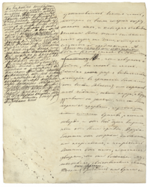 Tolstoy manuscript